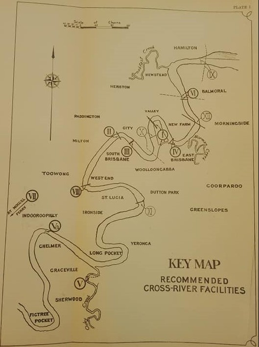 Recommended cross-river facilities map, 1926