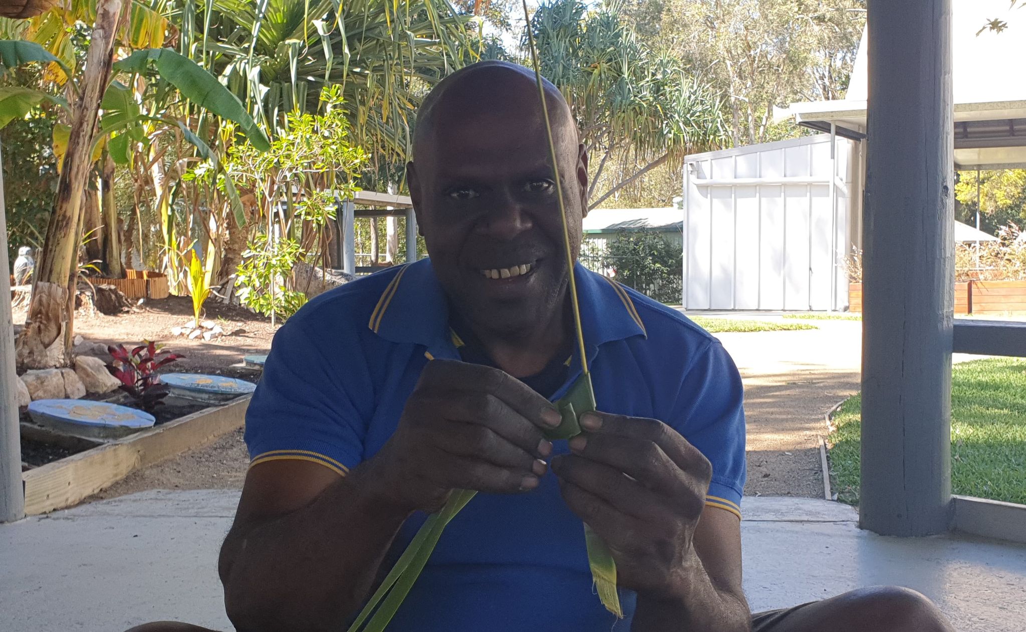 Cultural educator outdoor weaving Cultural educator outdoor weaving