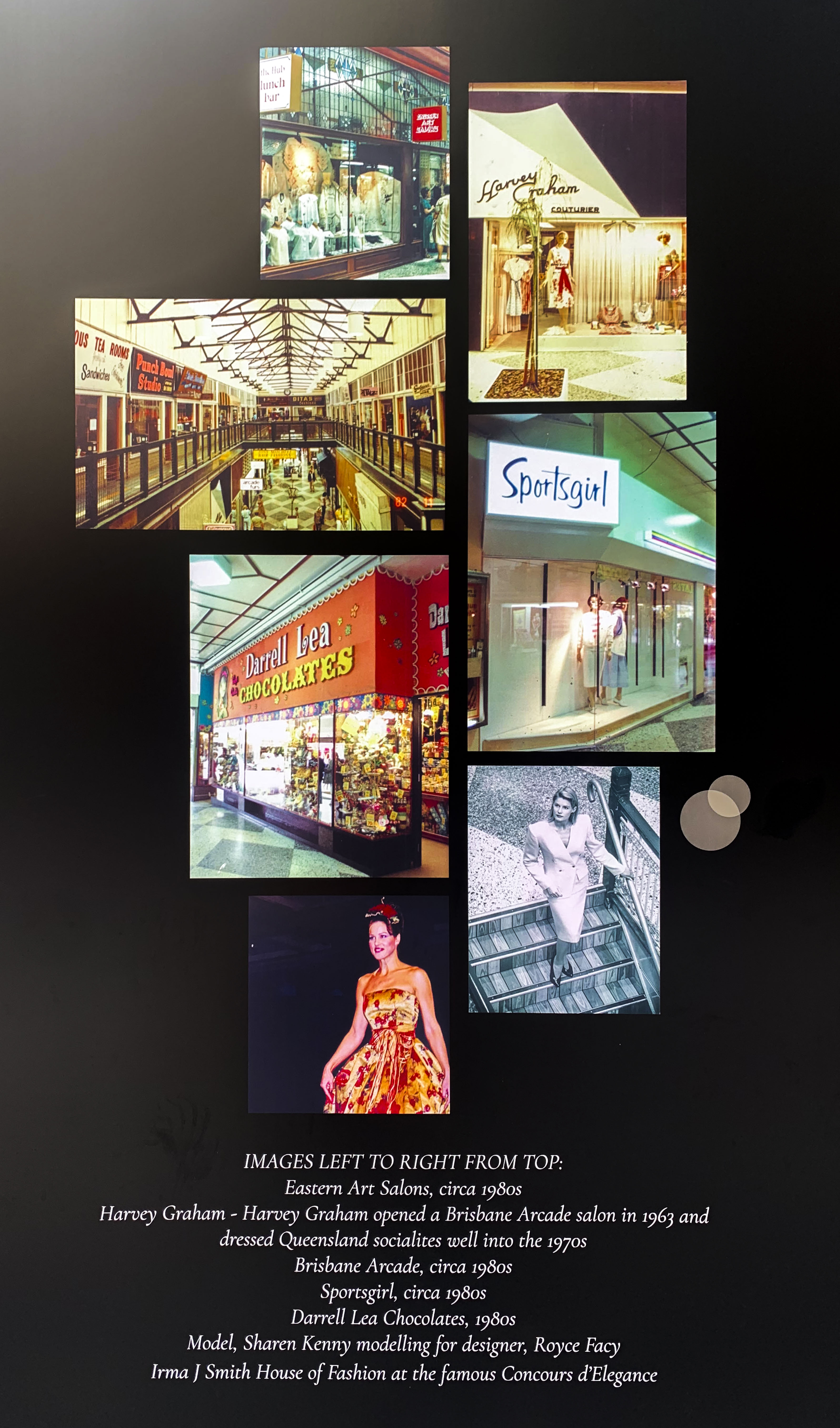 Brisbane Arcade 100th Years Celebration Display Stand in Queen Street Mall, Brisbane, 2024 - old images