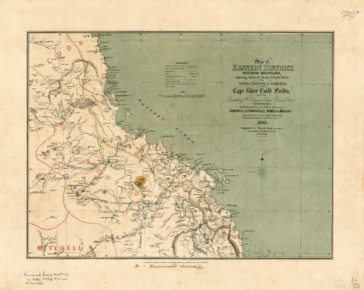 Map of Kennedy district, Northern Queensland,