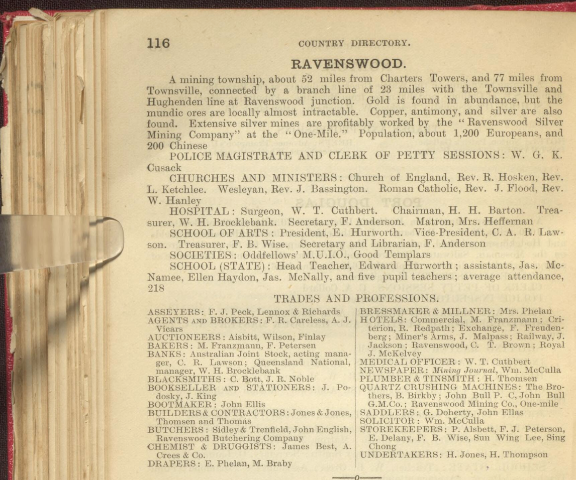 Pugh’s Queensland Almanac, Directory and Law Calendar 1862-1866
