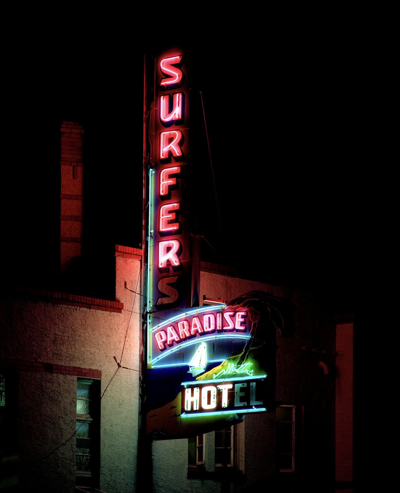 Neon sign for the Surfer's Paradise Hotel, Gold Coast, 1973