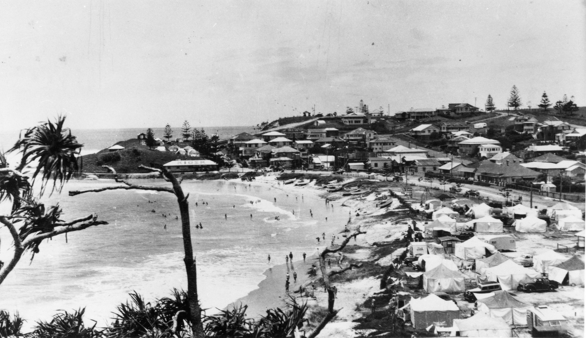 Aerial view of Rainbow Bay at Coolangatta Queensland ca 1948