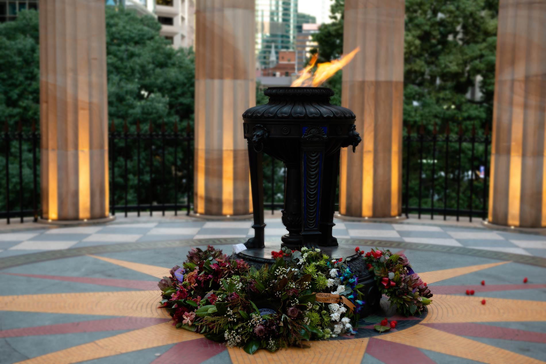 Eternal flame at Anzac Square
