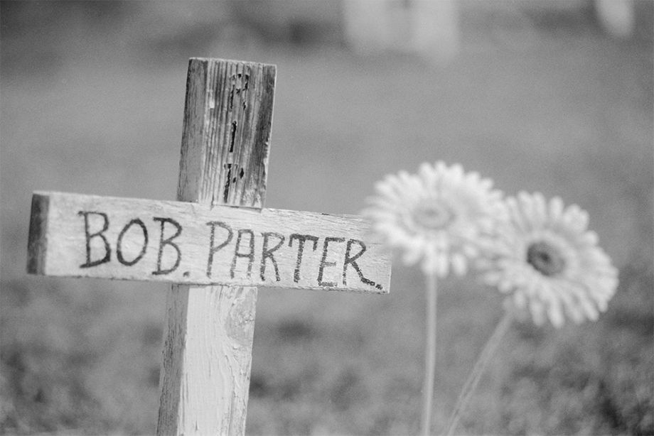 Bob Parter's grave at the Sandhills South Sea Islander Historical Cemetery at Joskeleigh, Queensland