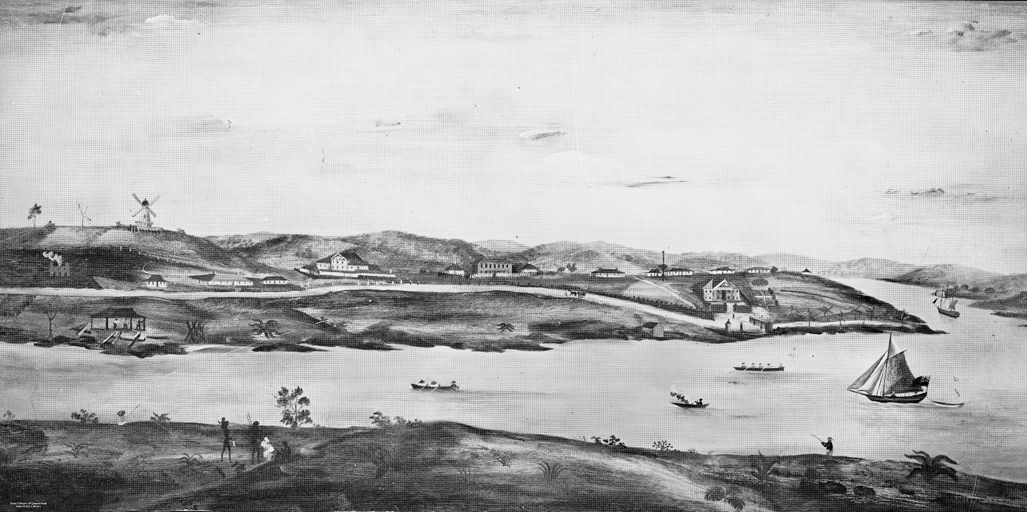 Image of early Brisbane Town in convict days, ca. 1831 Image of early Brisbane Town in convict days ca 1831