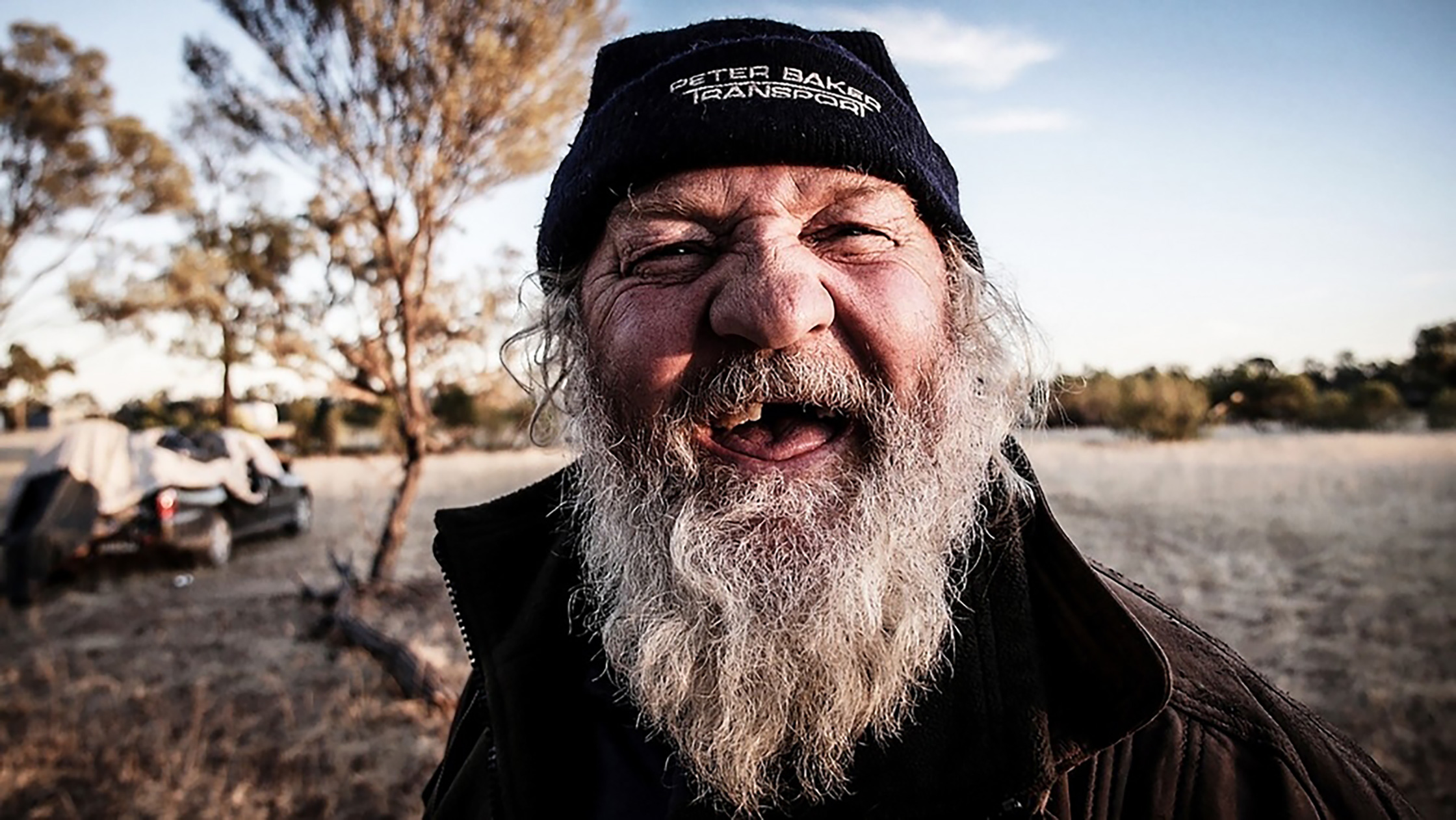 Close up portrait of a camel musterer in the outback