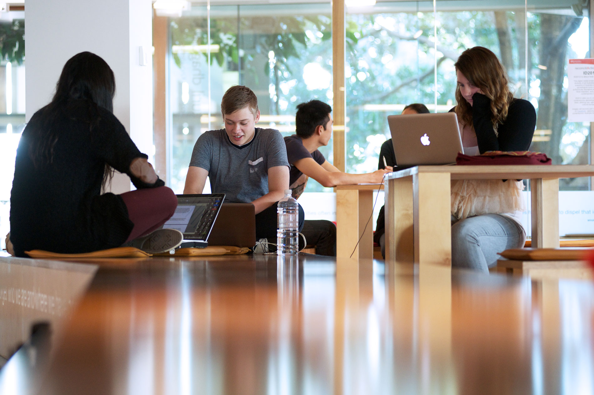 People studying at the State Library of Queensland. People studying at the State Library of Queensland