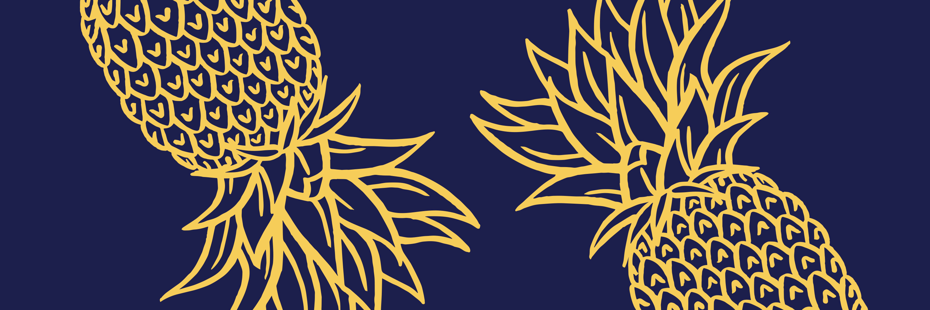 Queensland Literary Awards 2021 branding of pineapples