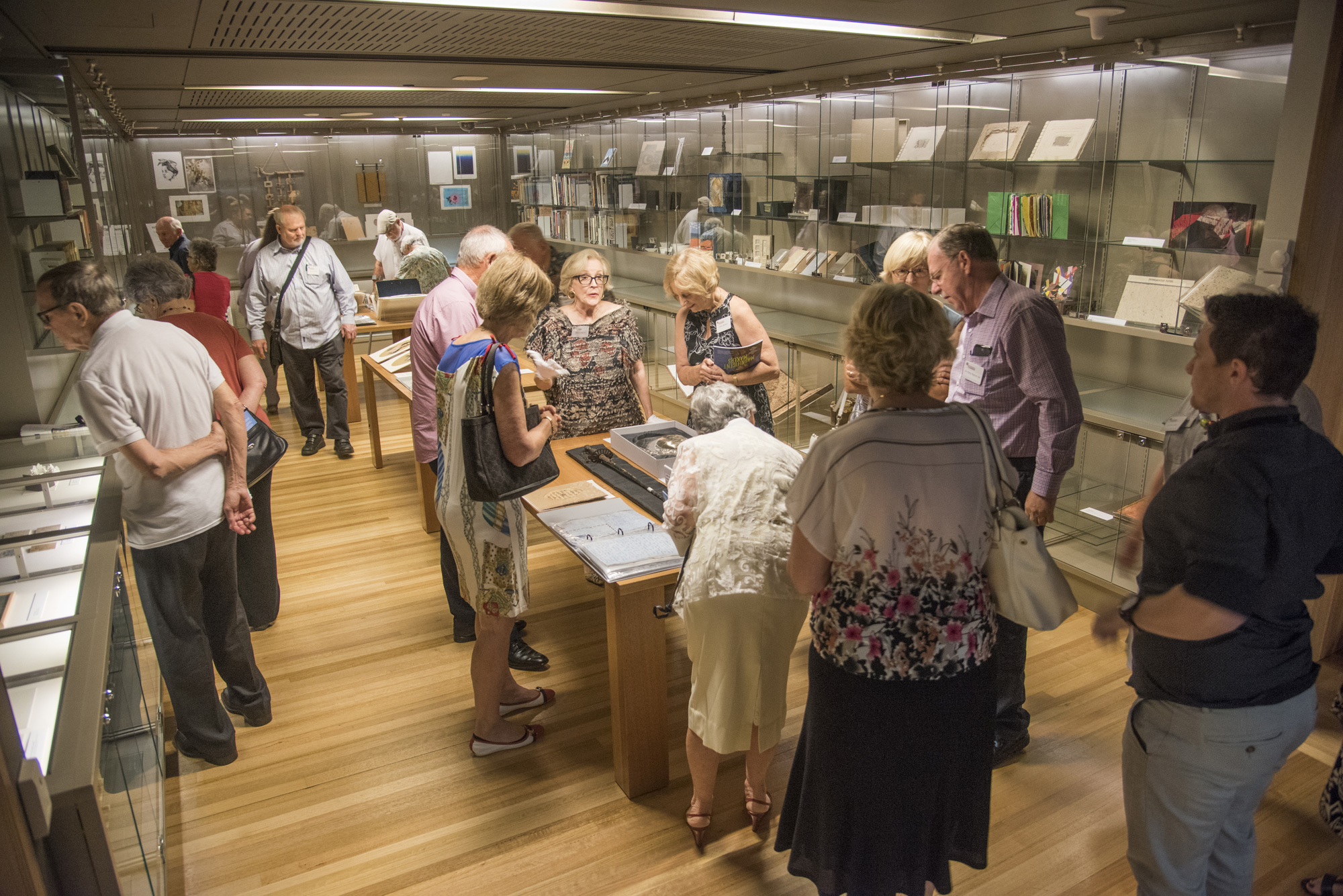 People enjoying an exhibition