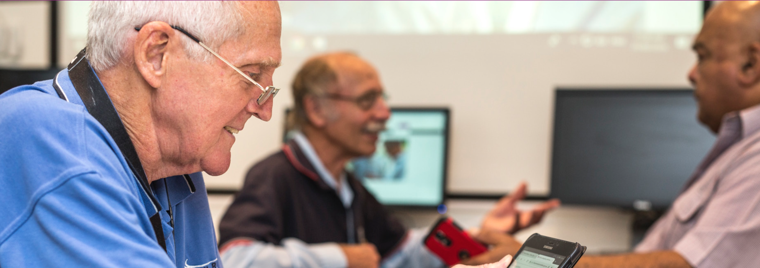 Be connected male clients Be connected male clients smiling
