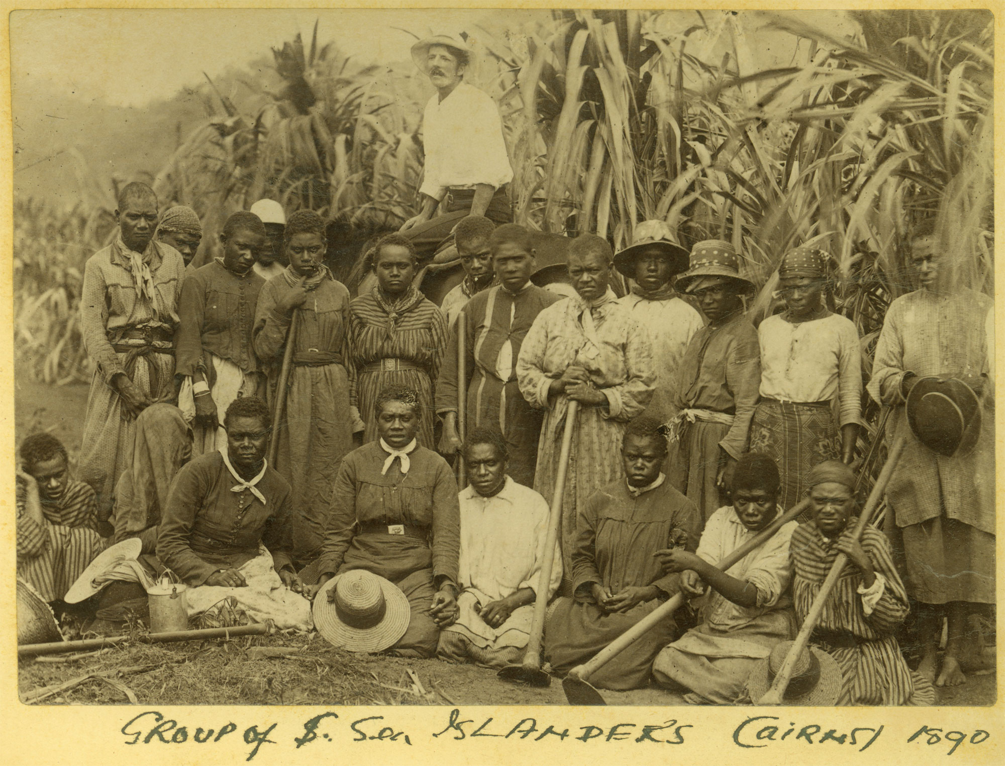 Group of South Sea Islander workers on a property in Cairns Group of South Sea Islander workers on a property in Cairns