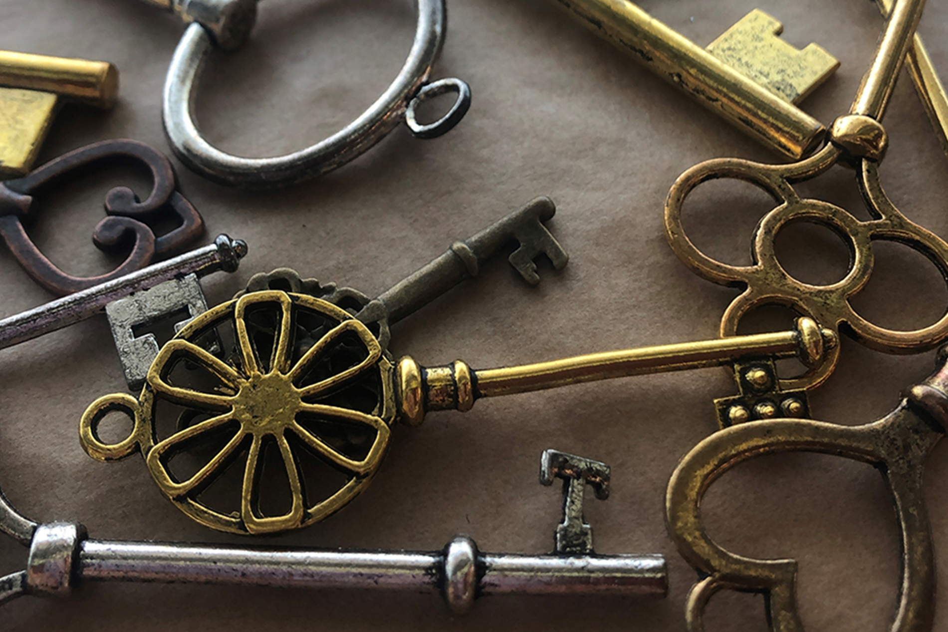 Keys of different shapes and sizes