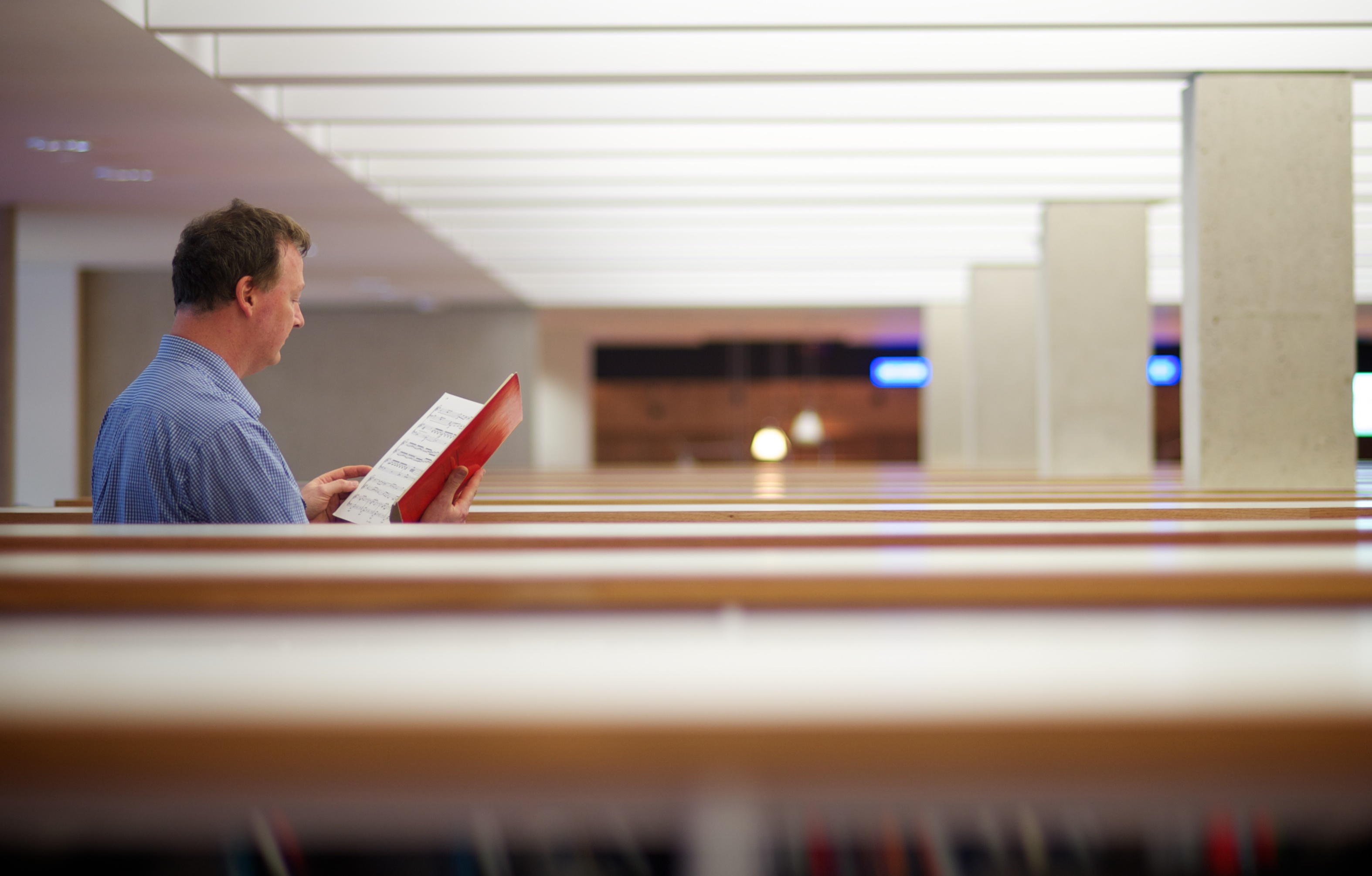 Man reading a book