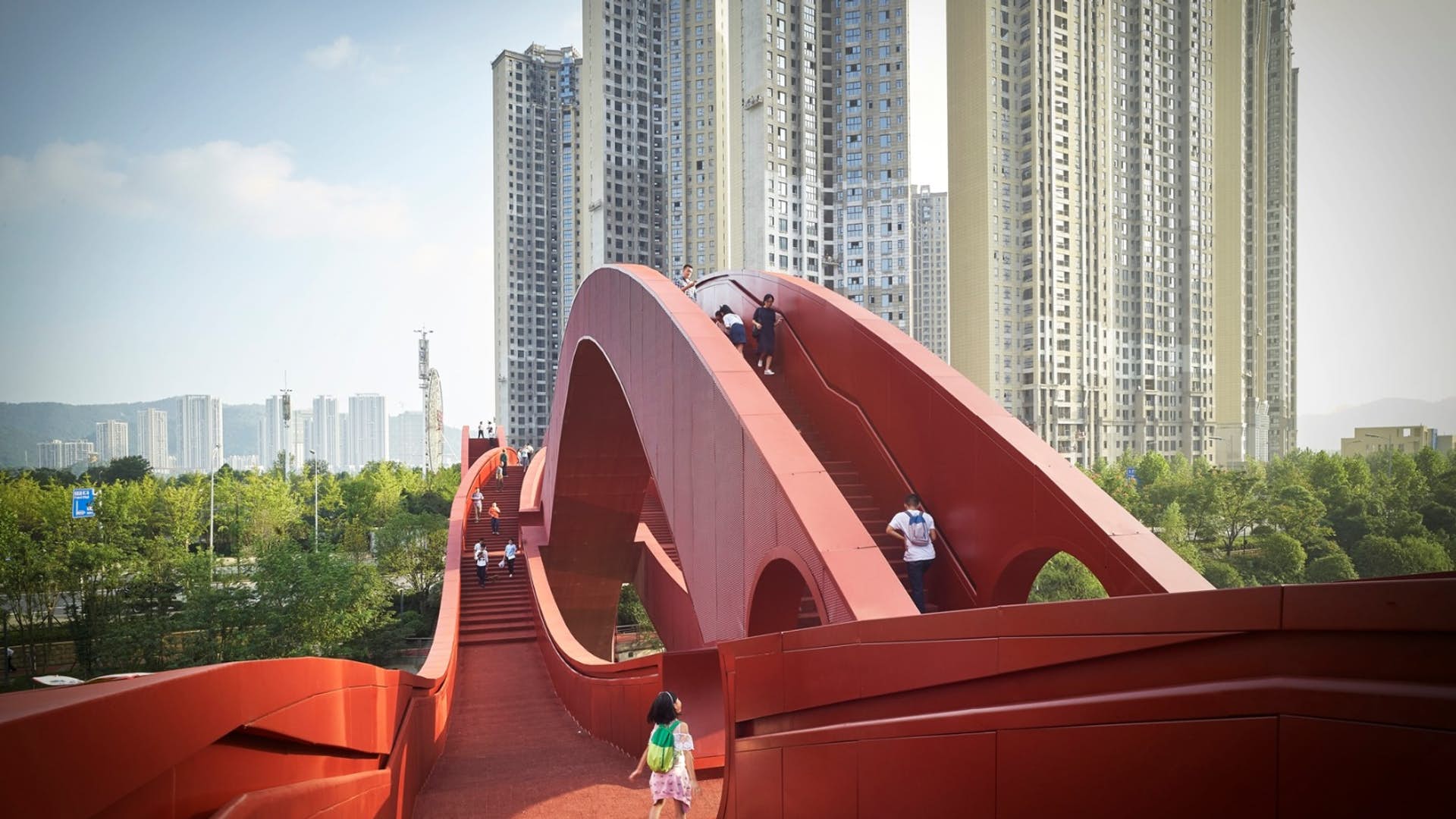 Lucky Knot Steel Pedestrian Bridge by NEXT Architects Lucky Knot Steel Pedestrian Bridge by NEXT Architects
