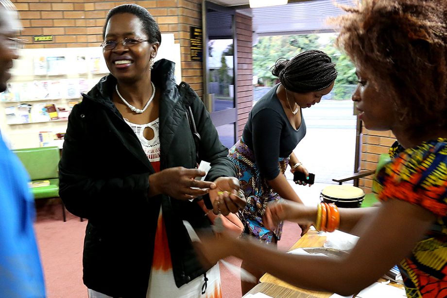 Etina Mlambo arrives at the Africa Day celebrations