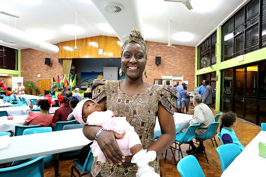 Joyellen Chiteta holds her daughter, Gabriella