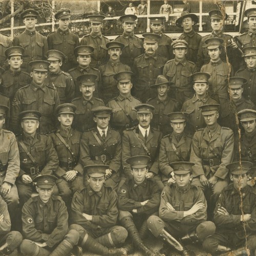 29250 Panorama of Medical and Nursing Staff during World War 1 at Yungaba Kangaroo Point Military Hospital 1917
