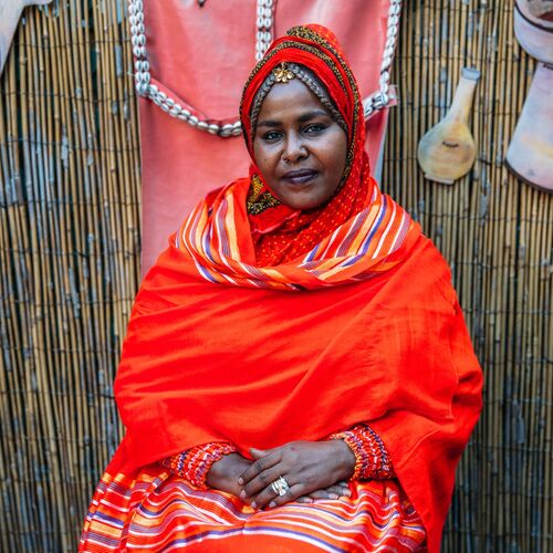 Rahma Osman an Eritrean refugee at the Mu ooz Eritrean Restaurant and Catering in West End Brisbane May 2016