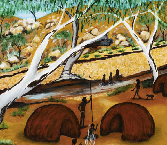 Painting depicting the Traditional (Kalkadunga) life