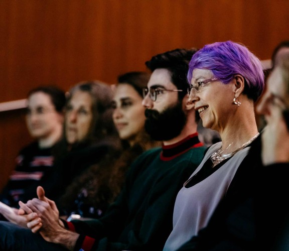 Audience watching a Talking Ideas event at State Library