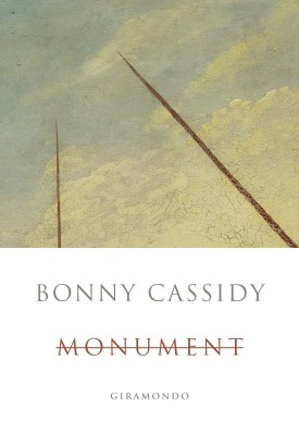 Cover of Monument by Bonny Cassidy. It shows two brown lines against a green sky.