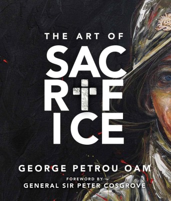 Illustrated book cover with an illustraited portrait of a Australian soldier.