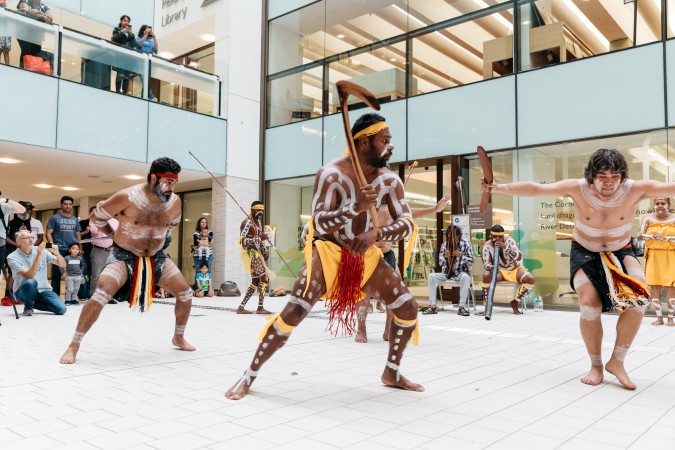 Bwgcolman and Nunukul Yuggera Dancers 