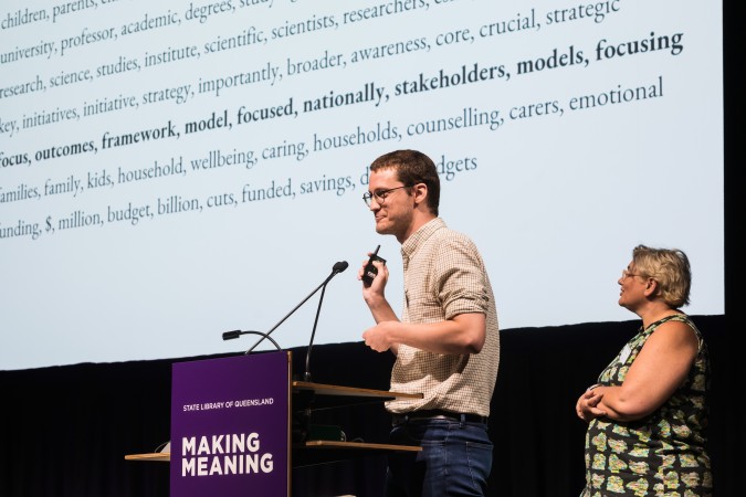 Dr. Sam Hames and Dr. Naomi Barnes at Making Meaning 2024