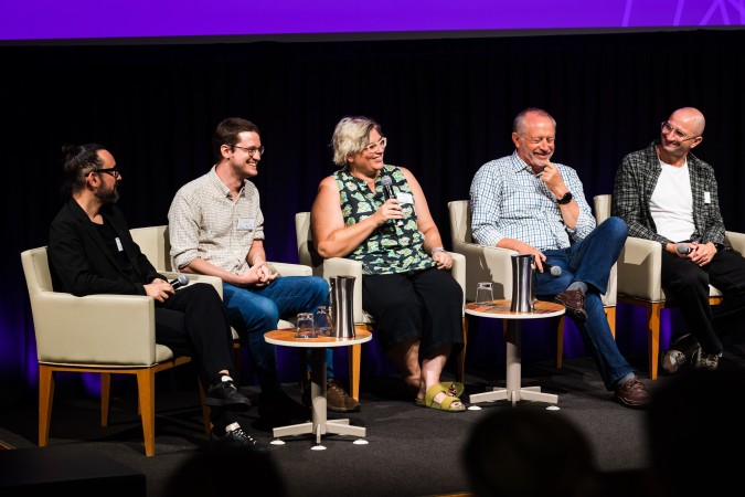 Speakers on stage at Making Meaning 2024