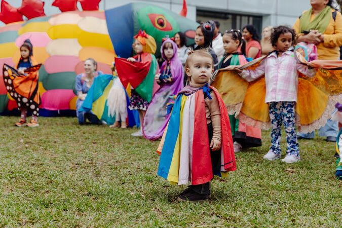 Children playing dress up
