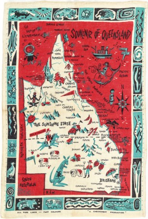 Colourful tea towel of The Sunshine State 0003