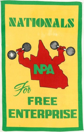 Colourful tea towel of National Party of Australia 