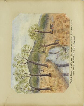 Sketch by J.H.P. Berthon of Trippit's Lagoon 1885.