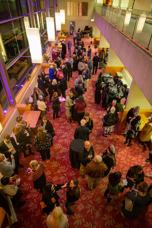 Guests at the Queensland Memory Awards cocktail reception in the Poinciana Lounge.