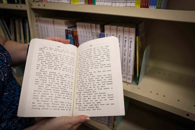 Book in dyslexia-friendly font
