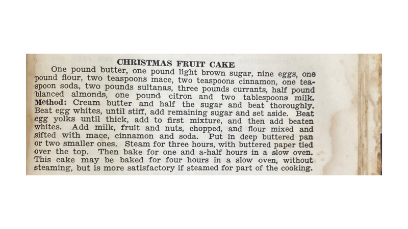 Christmas Fruit Cake recipe