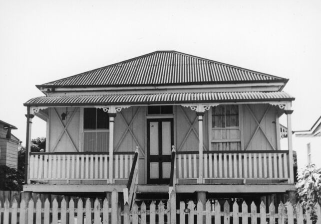 Workers cottage in black and white