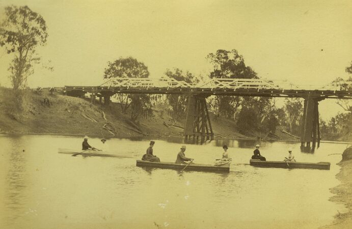 McIntyre Bridge over the McIntyre River in the Goondiwindi area, ca. 1882
