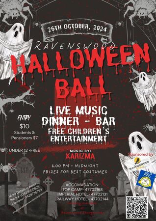 Halloween Ball promotion 2024. 