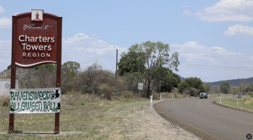 Banner on the Flinders Highway, October 2024. 