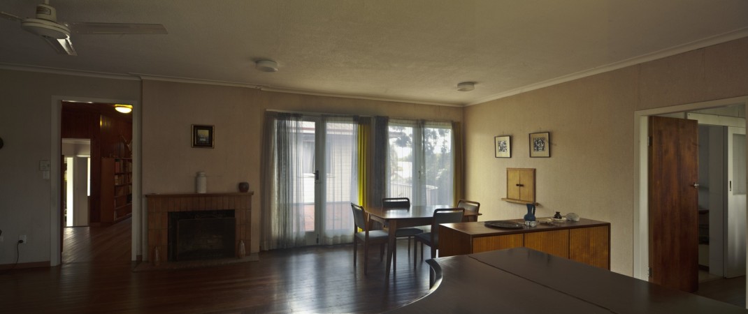 Photograph by Richard Stringer of interior of 'Pavlyshyn House' at Coorparoo, 2018.