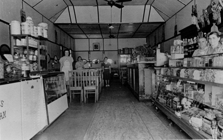 Interior of the Paris Cafe in Clermont, 1940s