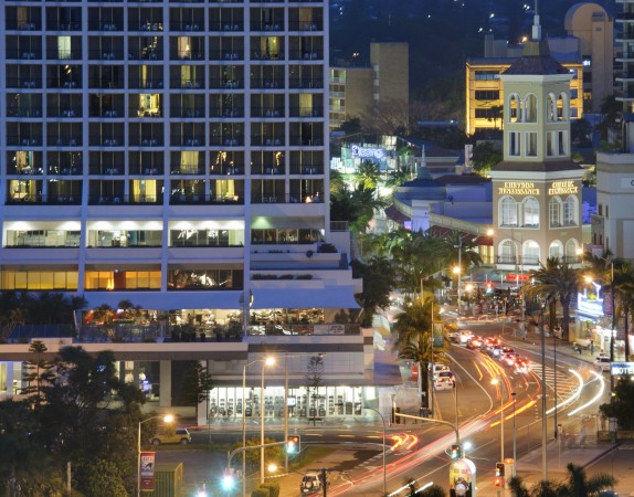 Photograph by John Gollings of Surfers Paradise Avenue at night, 2013.