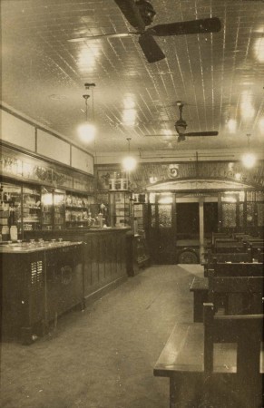 Night-time view of the interior of the Balonne Cafe St George Queensland 1934