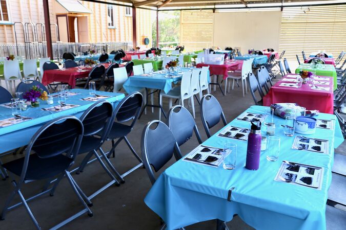 RRPA Pioneer’s Lunch, August 2024. Place mats showed historical images of Ravenswood. 