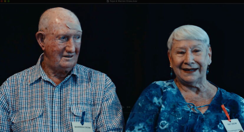 Fay and Warren Crow, former owners of Ravenswood Post Office. Interview for SLQ Digital Catalyst project “Min(d)ing the Dead” recorded at Pioneer’s Luncheon. 