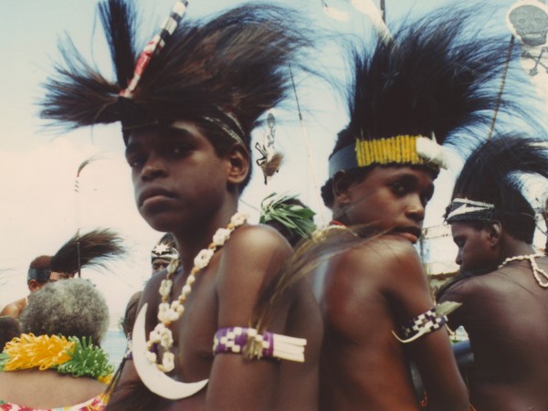 Boigu Island school dancers attending a Torres Strait cultural festival on Thursday Island Queensland 1993
