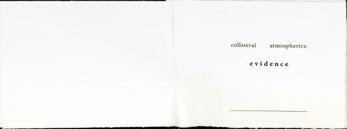 collateral atmospherics artist book - evidence