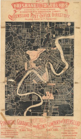 Map of Brisbane & suburbs, 1889, shewing all the streets opened in connection with subdivisional surveys